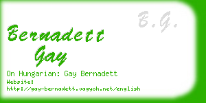 bernadett gay business card